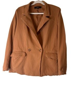 Forever 21 Textured Double-Breasted Blazer & Skort Set